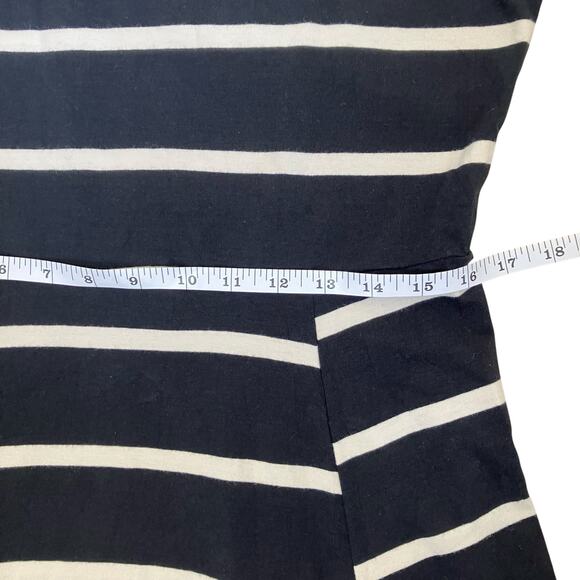 Who What Wear NWT Sz M Black & White Striped Midi Dress Butterfly Sleeves - Picture 14 of 15